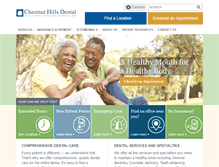Tablet Screenshot of chestnuthillsdental.com